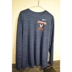 Nike University of Virginia ACTIVE WEAR Long Sleeve QUICK DRY T Shirt MENS 3XL